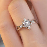 Ring i zirkonium med forgyldning i hvidguld
