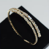 Elegant armbånd i hvidguld med kubisk zirkon