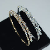 Elegant armbånd i hvidguld med kubisk zirkon
